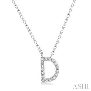 10KW  .05CTW  Diamond Initial "D"  18"